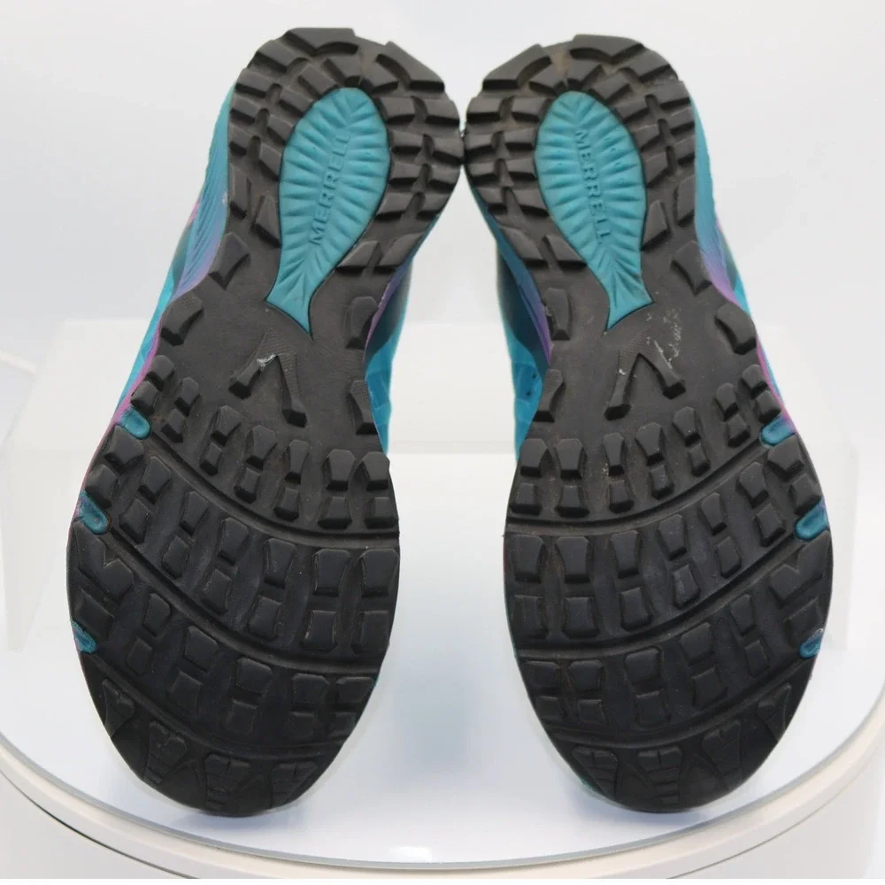 Merrell Agility Peak Flex 2 Trail Running Shoes Womens 7.5 Teal Purple Mesh